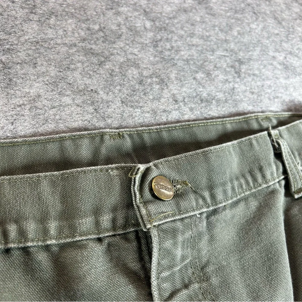 Carhartt Double Knee Pants Mens 42x30 Moss Green Carpenter Baggy Y2K Canvas B136